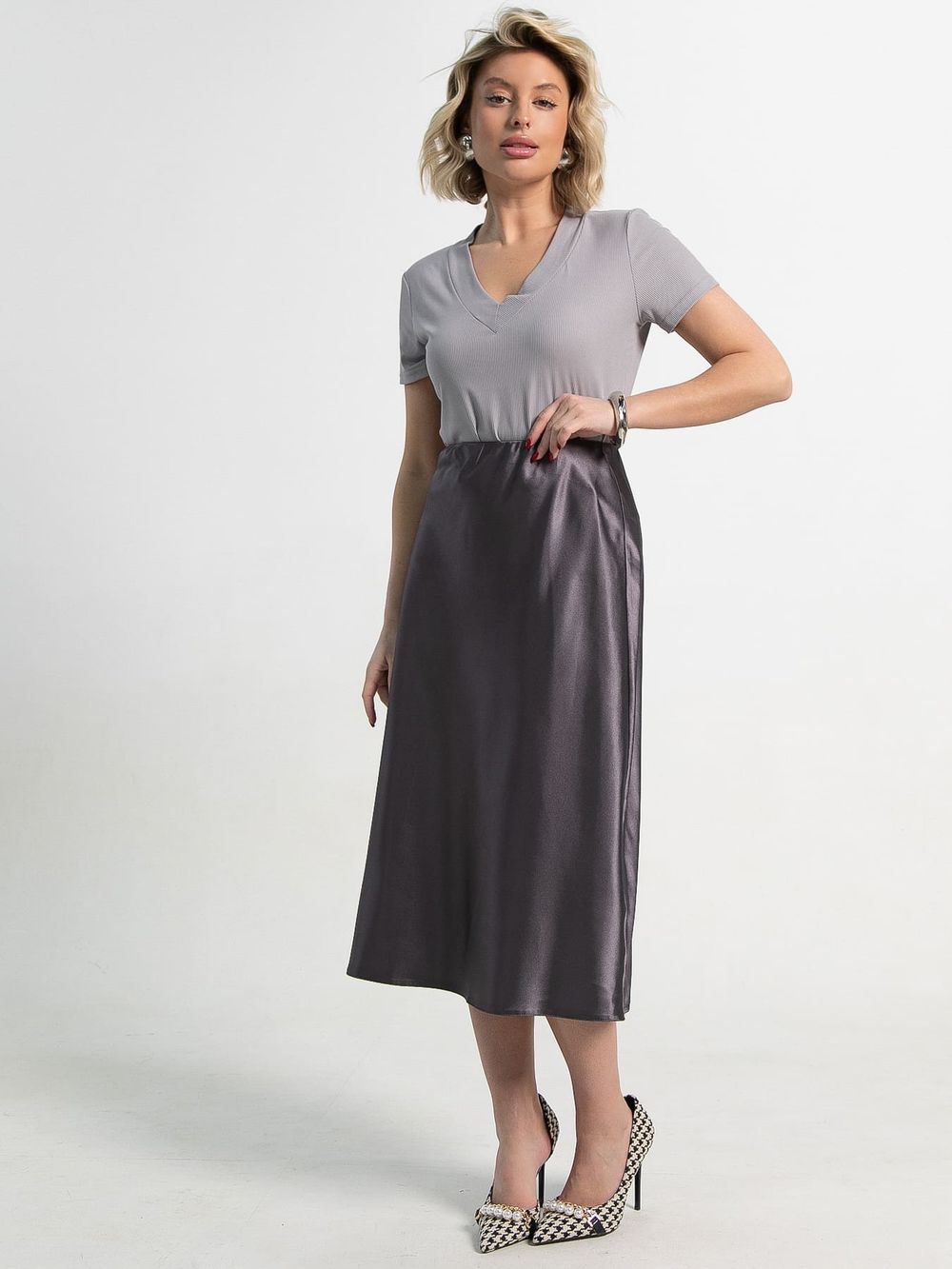 Юбка Коссаль (пыльно-графитовая) Ю15316-46М LT Collection