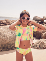 Купальник раздельный и резинка для волос в комплекте для девочки Next AB7-006, Салатовый, Розовый