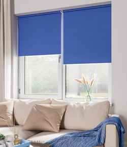 Рулонные шторы Блэкаут Синий