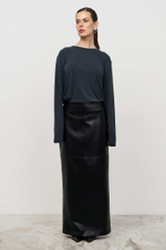 Юбка эко-кожа макси