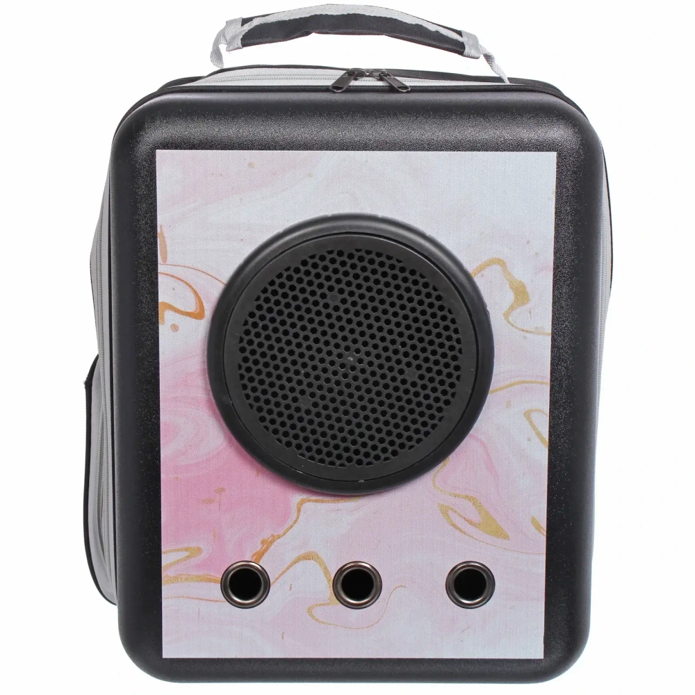 Рюкзак - переноска для животных «СТИЛЬНЫЙ БРО», цвет пудровый, 32*17*42/до 13кг (Пакет и Лейбл)