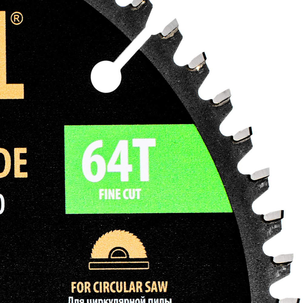 Пильный диск по алюминию ф185 х 20 мм, 64 зубьев Denzel