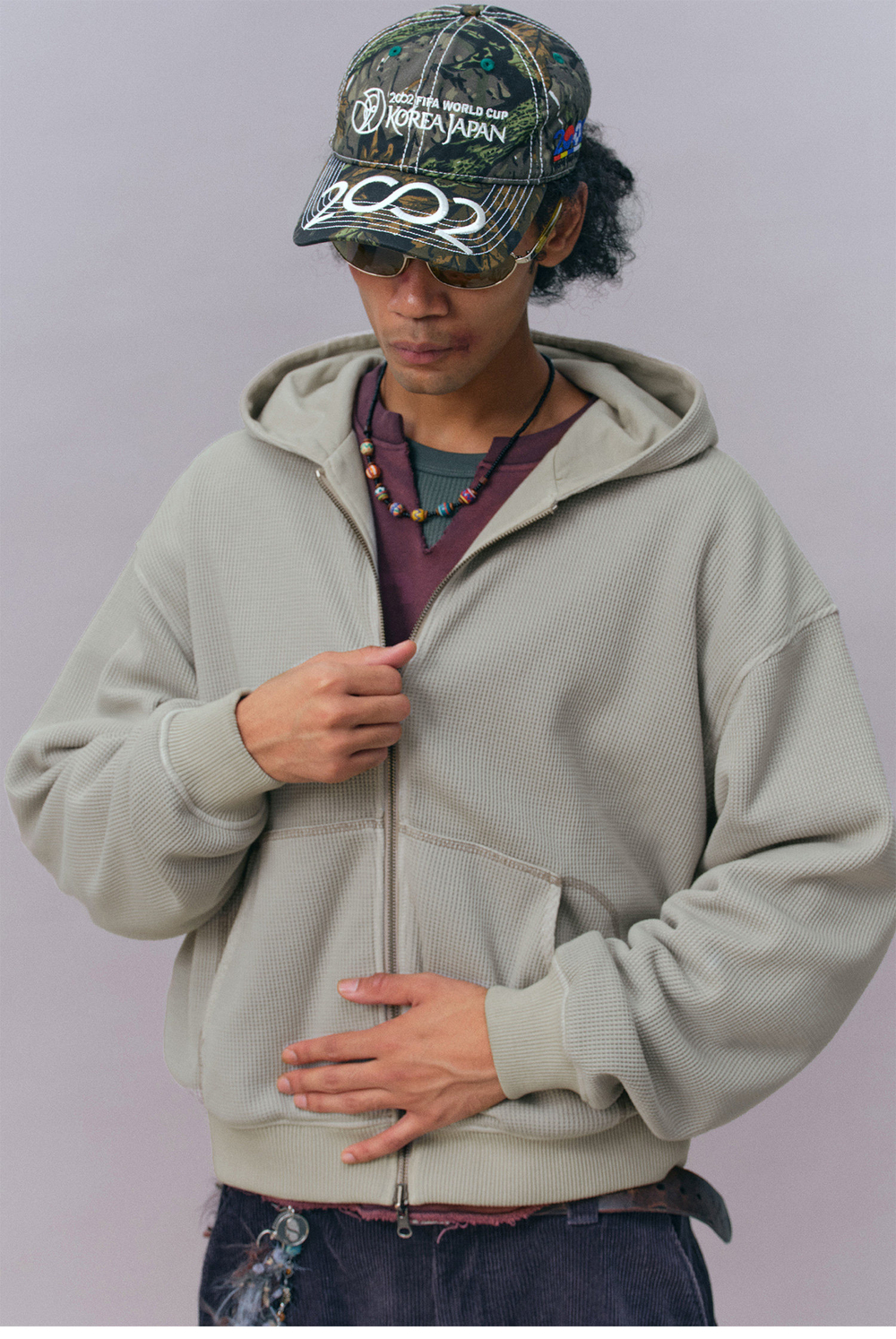 Худи Двухсторонний Nothomme Monterest vintage waffle knit reversible relaxed fit hooded