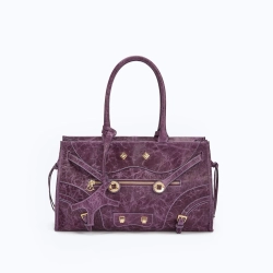 MANC КОЖАНАЯ СУМКА "ZOUZOU", ФИОЛЕТОВЫЙ