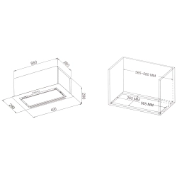 Встраиваемая вытяжка Candy CVXBI63MGWX