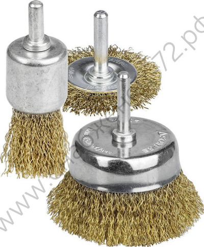 STAYER 3 шт., витая латунированная стальная проволока, 0.3 мм, Набор щеток-крацовок, PROFESSIONAL (35152-H3)