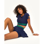 ОДЕЖДА ДЛЯ ТЕННИСА Женская, Топ RAQUETA RASH 23 NAVY .