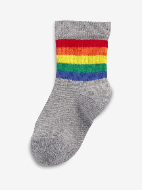 Носки хлопковые для мальчика Next 588-048, 5 шт., Белый, Красный, Серый