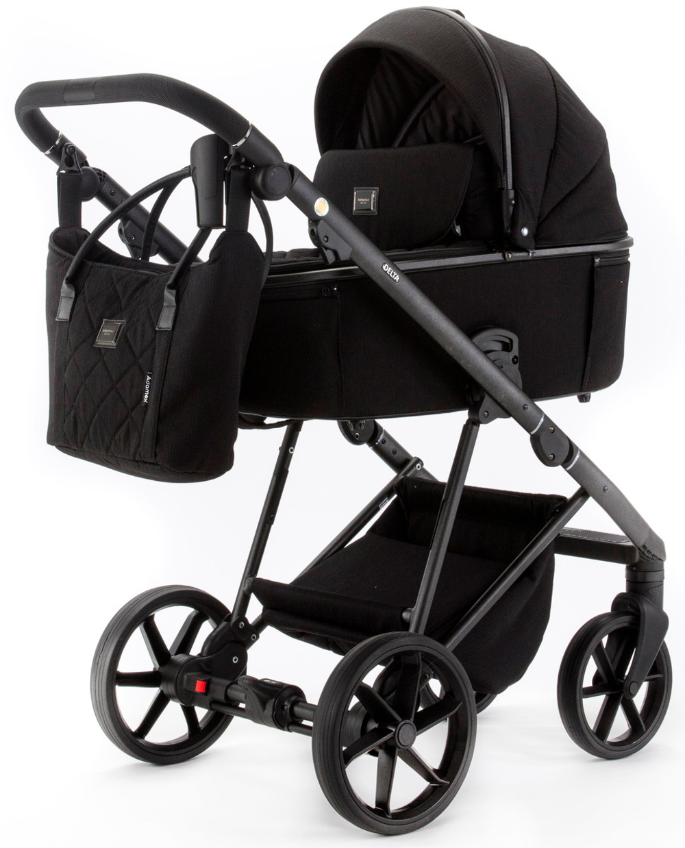 Детская коляска Adamex Delta Natura 3 в 1 DN-11-CARBON (ЧЕРНЫЙ)