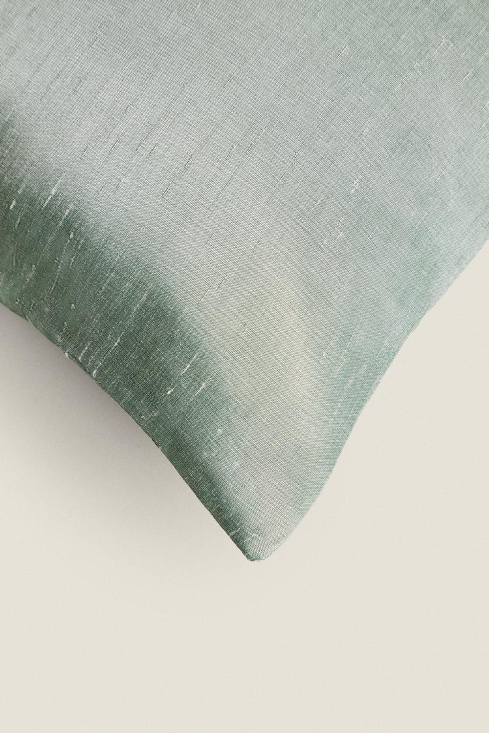 ZARA HOME ОДНОТОННЫЙ ЧЕХОЛ ДЛЯ ДЕКОРАТИВНОЙ ПОДУШКИ, СВЕТЛО-ЗЕЛЕНЫЙ