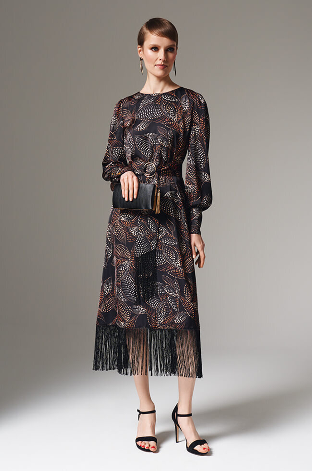 51596 Платье женское (черный принт)