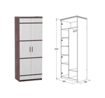 Шкаф 2-х створ. для белья и одежды Ольга-13 ЛДСП ясень анкор темн./ясень анкор св.