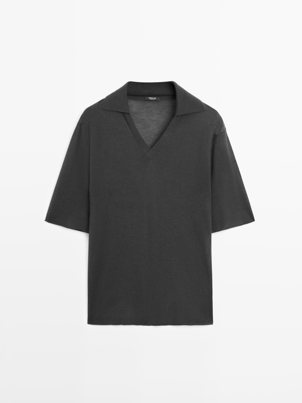 Massimo Dutti Свитер оверсайз из смесовой шерсти и шелка, свинцовый