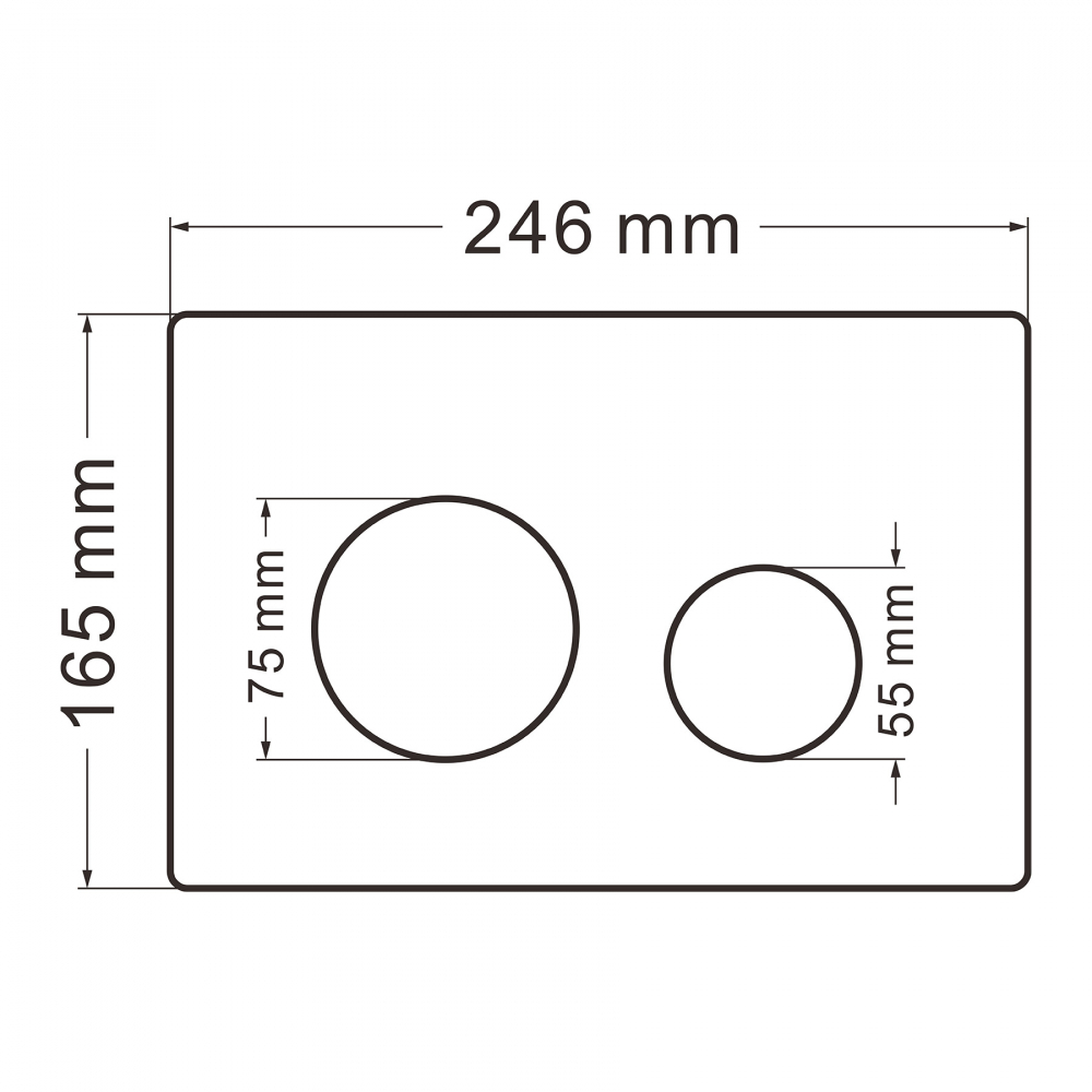 Кнопка смыва ABBER AC0121MB черная матовая