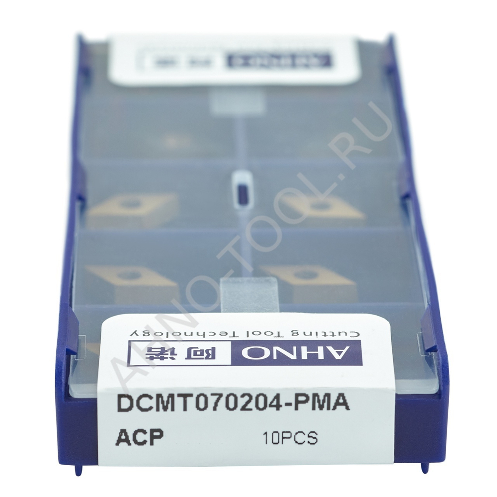 Пластина твердосплавная ISO DCMT070204-PMA ACP20E AHNO по стали, получистовая