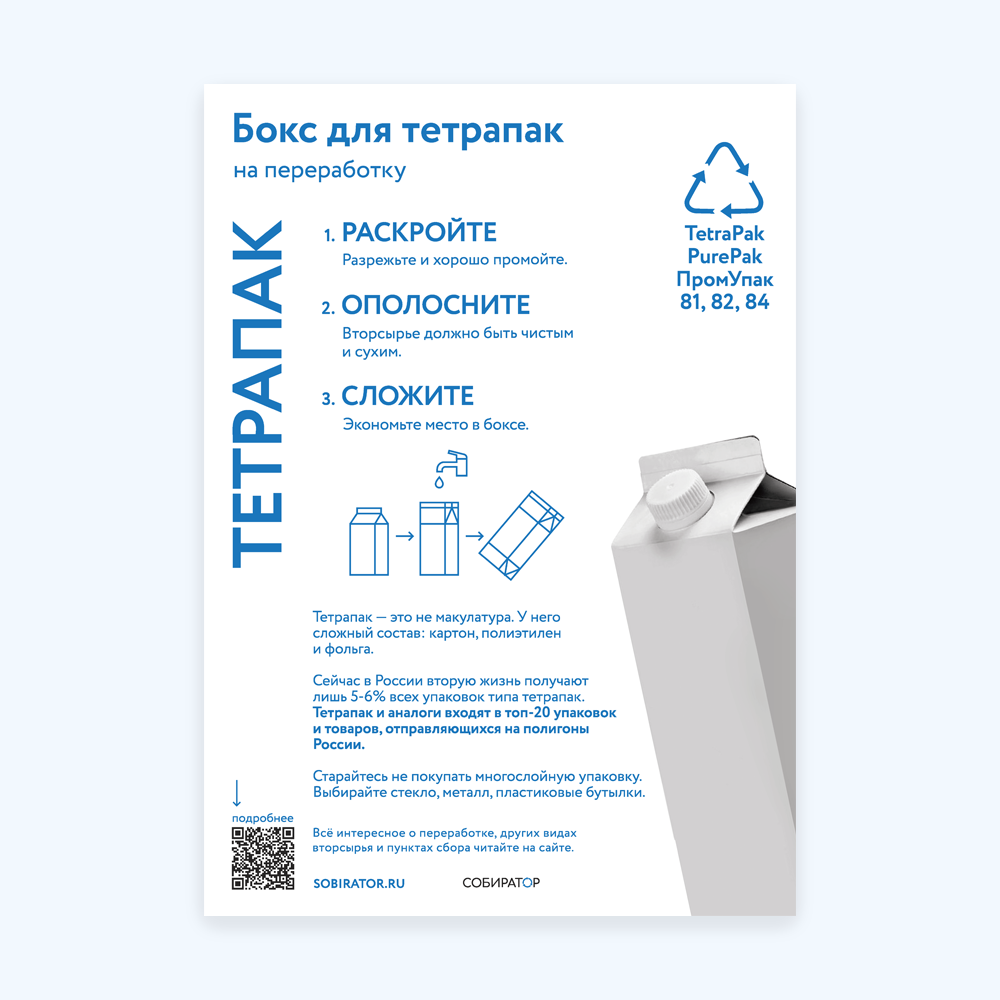 Информационный плакат (Tetra Pak, А3, на ПЭТ, Моно)