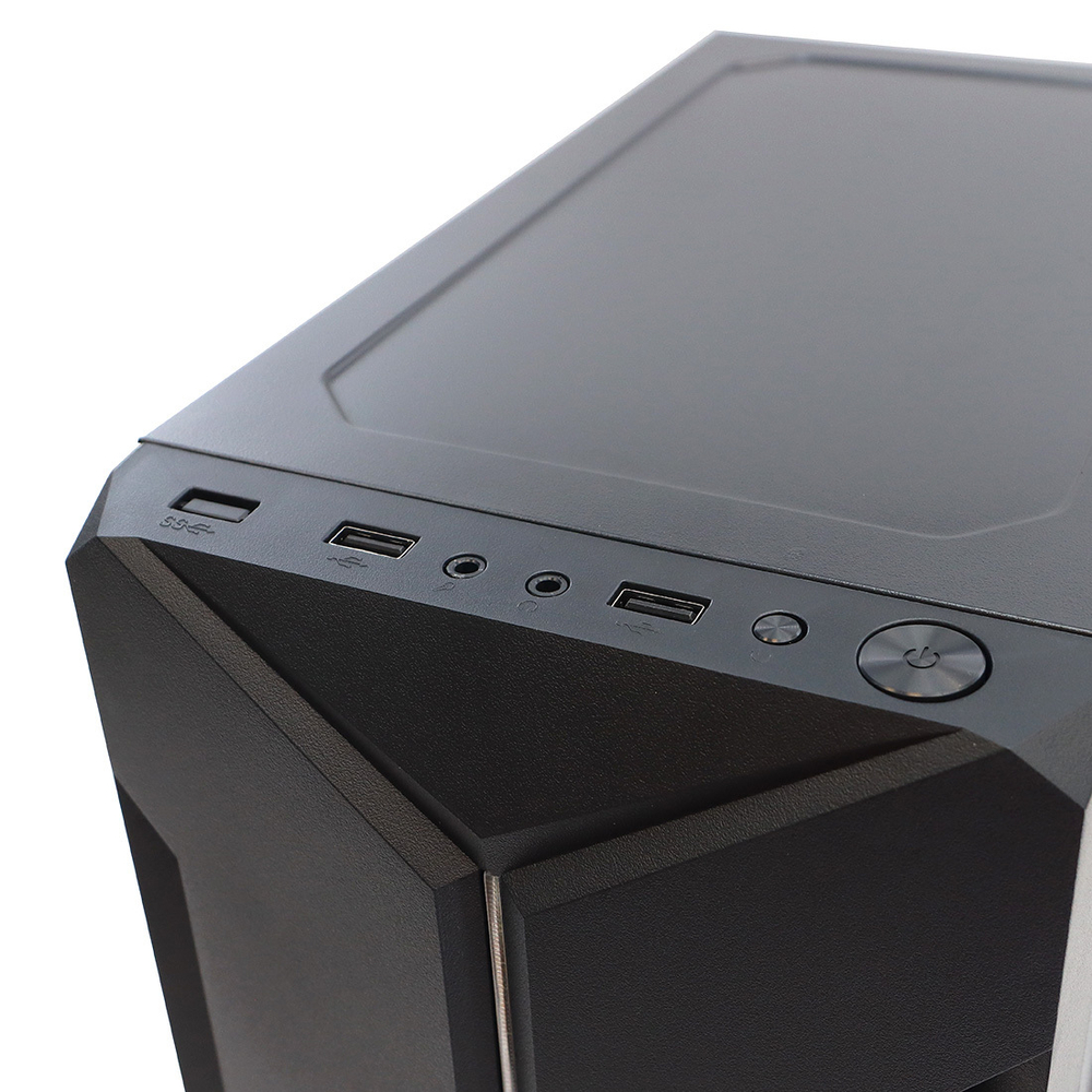 Корпус BaseTech M3403, Без БП, mATX, чёрный, 2xUSB2 (BT-M3403-B)