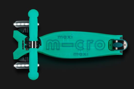 Самокат Maxi Micro Deluxe Glow (светящийся) LED зеленый мармелад