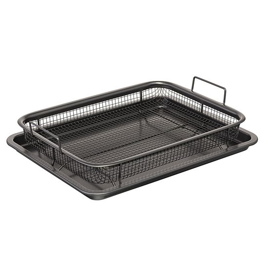 Противень для запекания с решеткой-гриль roast masters, 25х33 см, черный