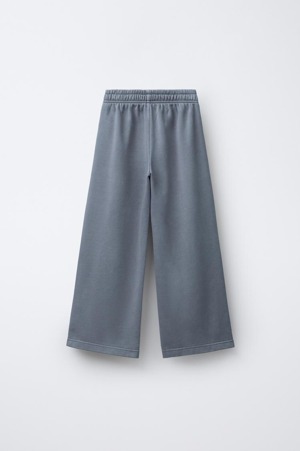 ZARA БРЮКИ WIDE LEG С ЭФФЕКТОМ ПОТЕРТОСТИ, ГОЛУБОЙ