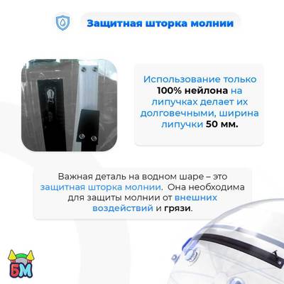 Аттракцион Водный шар ТПУ «Слеза» 1.5*1.5*1.5 м