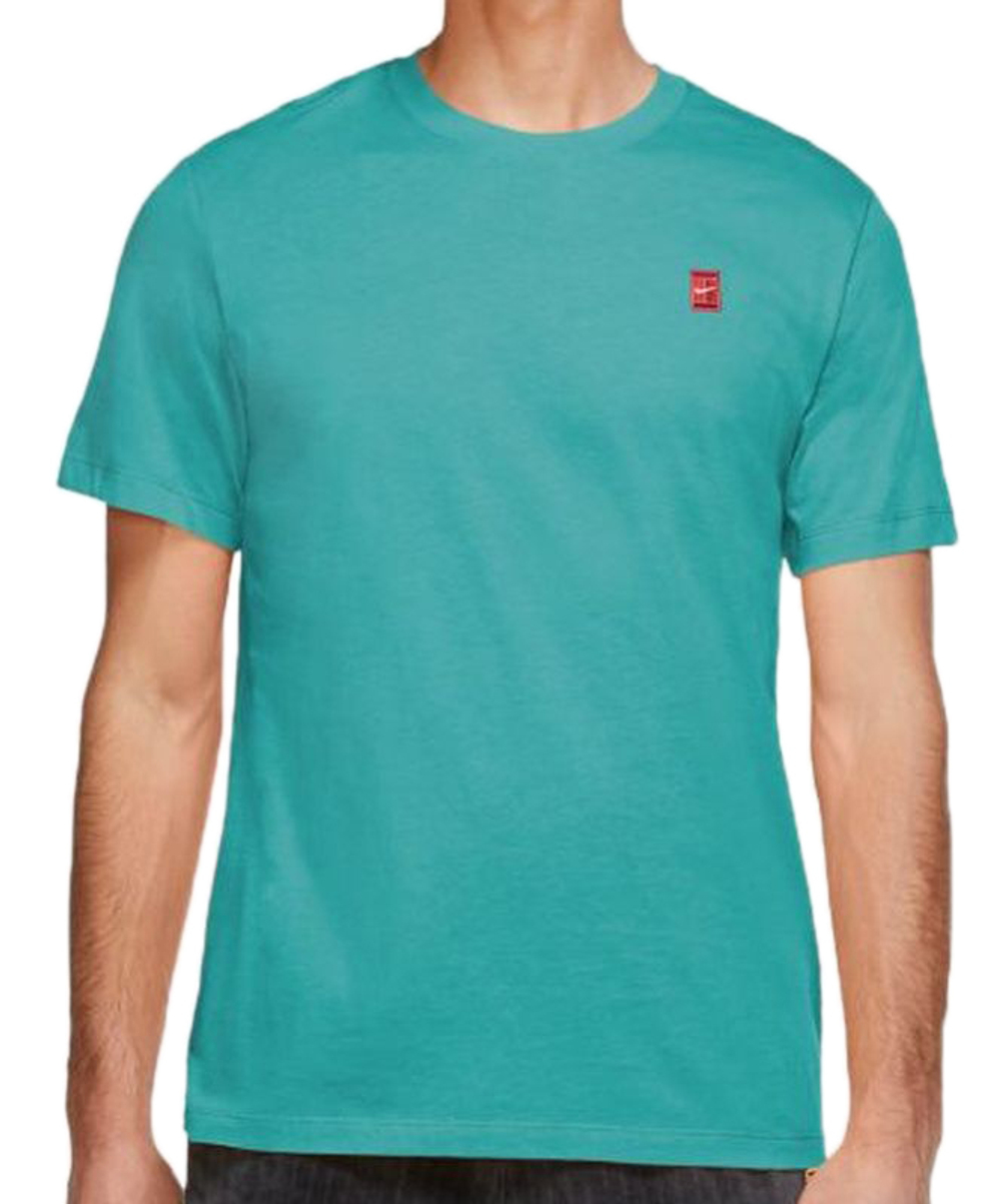 Футболка мужская теннисная Nike Court Heritage Tee - washed teal/washed teal