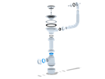 Сифон д/мойки A0142S (3 1/2"*40) с круг.перел.гиб. (АниПласт)