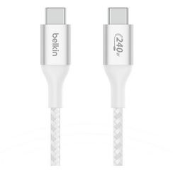 Кабель Belkin Boost Charge Braided USB-C - USB-C 1 м 240W (CAB015BT1MWH) белый