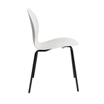 Комплект из 4-х стульев Wave белый с черными ножками