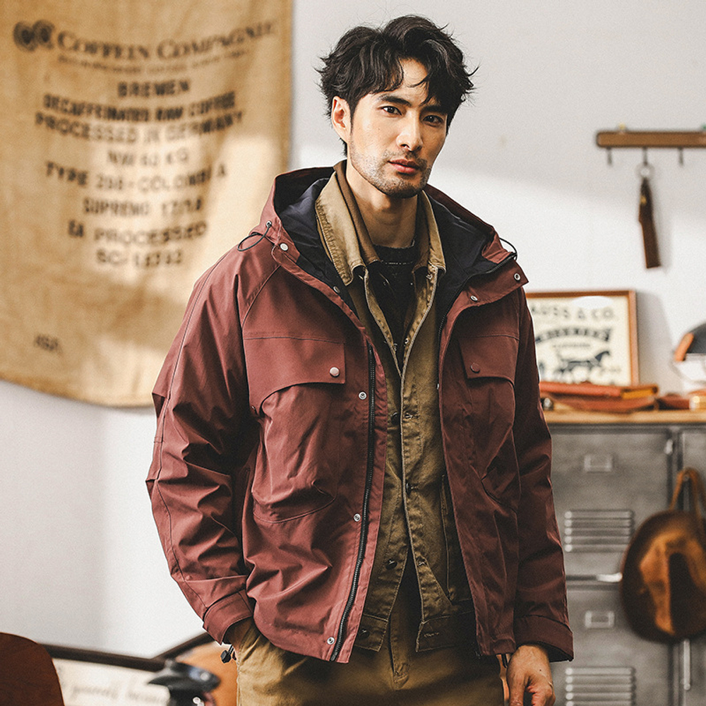 Мужская куртка в стиле американского ретро,сезон весна-осень, городская повседневная куртка для активного отдыха, свободный крой.