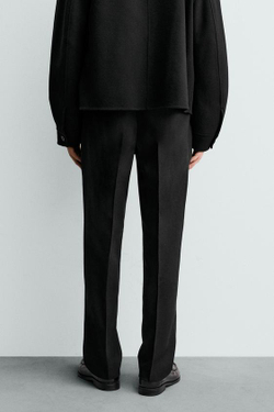 ZARA БРЮКИ ЧИНОС ИЗ 100% ШЕРСТИ ORIGINS, ЧЕРНЫЙ