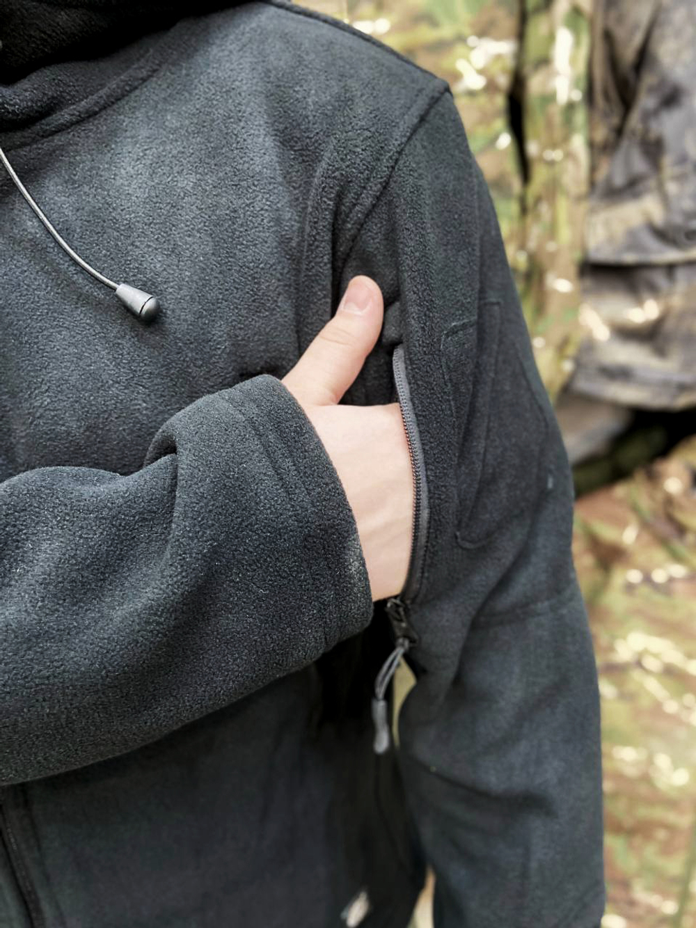 Флисовая кофта Han-Wild с капюшоном Черный