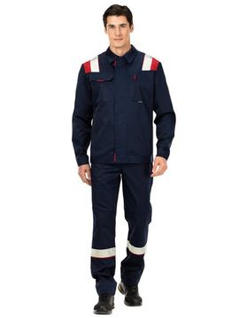 Костюм "Анкер" полукомбинезон (т.синий/красный)