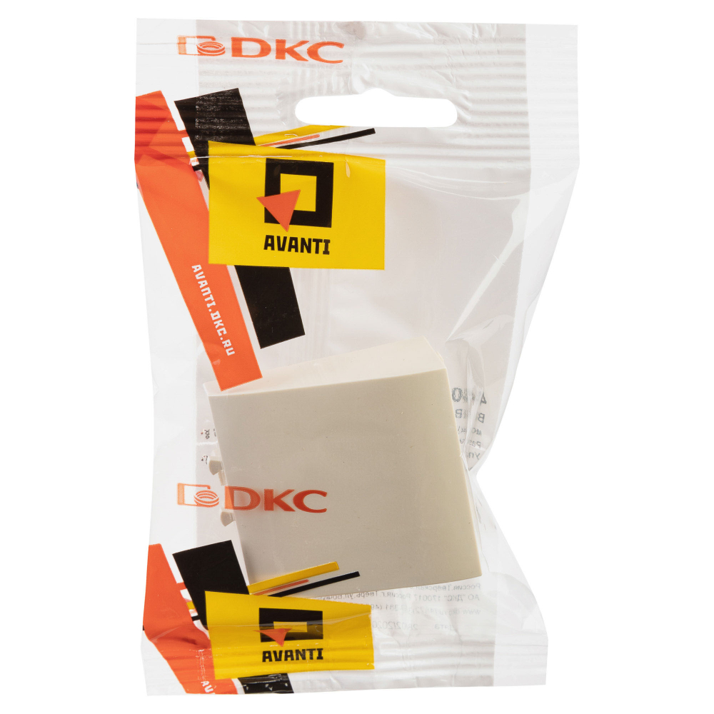 Вывод кабеля модульный "Avanti", "Ванильная дымка", 2 модуля