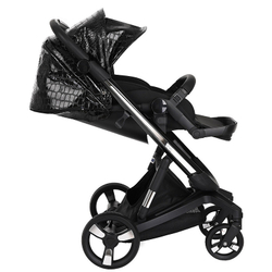 Коляска Ibebe I-Stop Leather 2 в 1 IS 26 Crocodile Black/Black