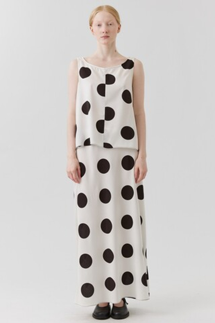 Топ белый в горох