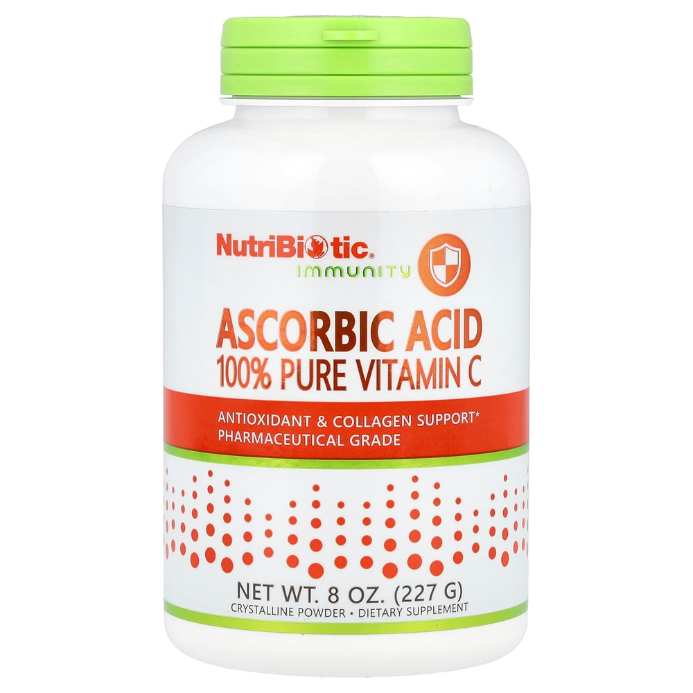 NutriBiotic, Immunity, аскорбиновая кислота, 100% чистый витамин C, кристаллический порошок, 227 г (8 унций)