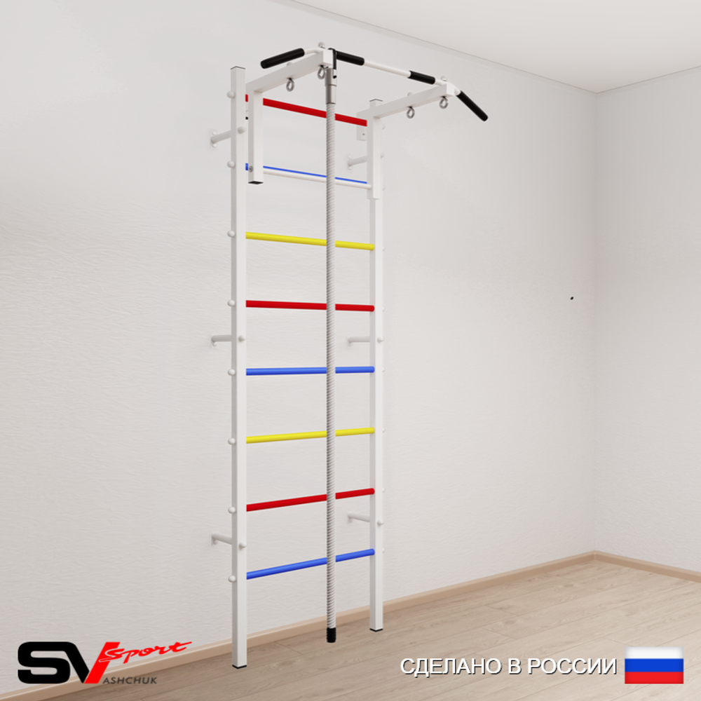 Шведская стенка Sv Sport усиленная 609 (Турник стандарт/Канат)