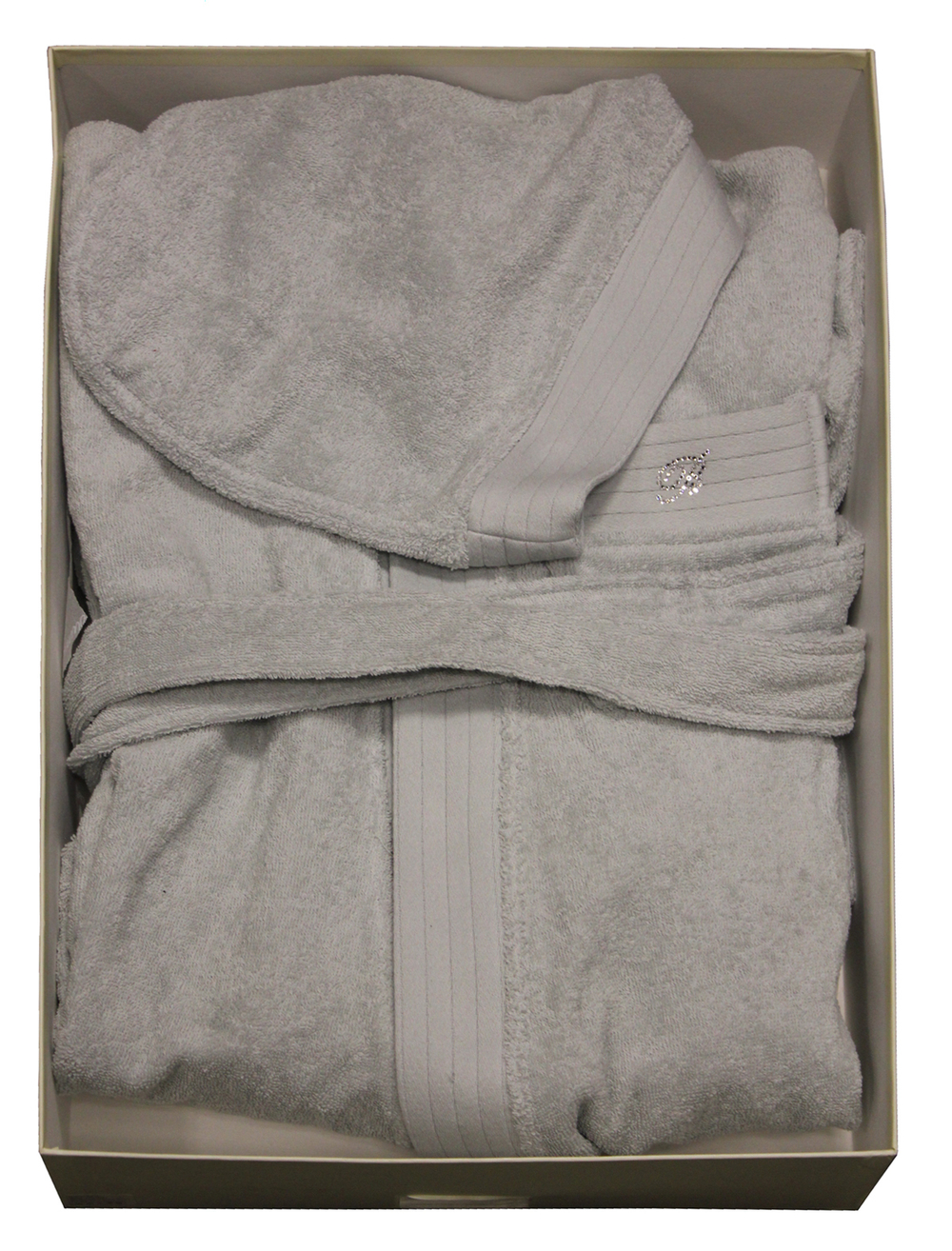 Элитный халат махровый Crociera серый от Blumarine