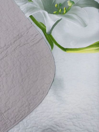 Покрывало Diva Afrodita Premium с вышивкой. Арт.047-Рафаэлло. Cатин, стеганое 220*240+2 наволочки 50*70