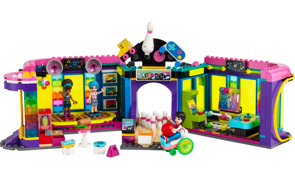 LEGO Friends 41708 Диско-аркада для роллеров — игровой центр, аттракционы