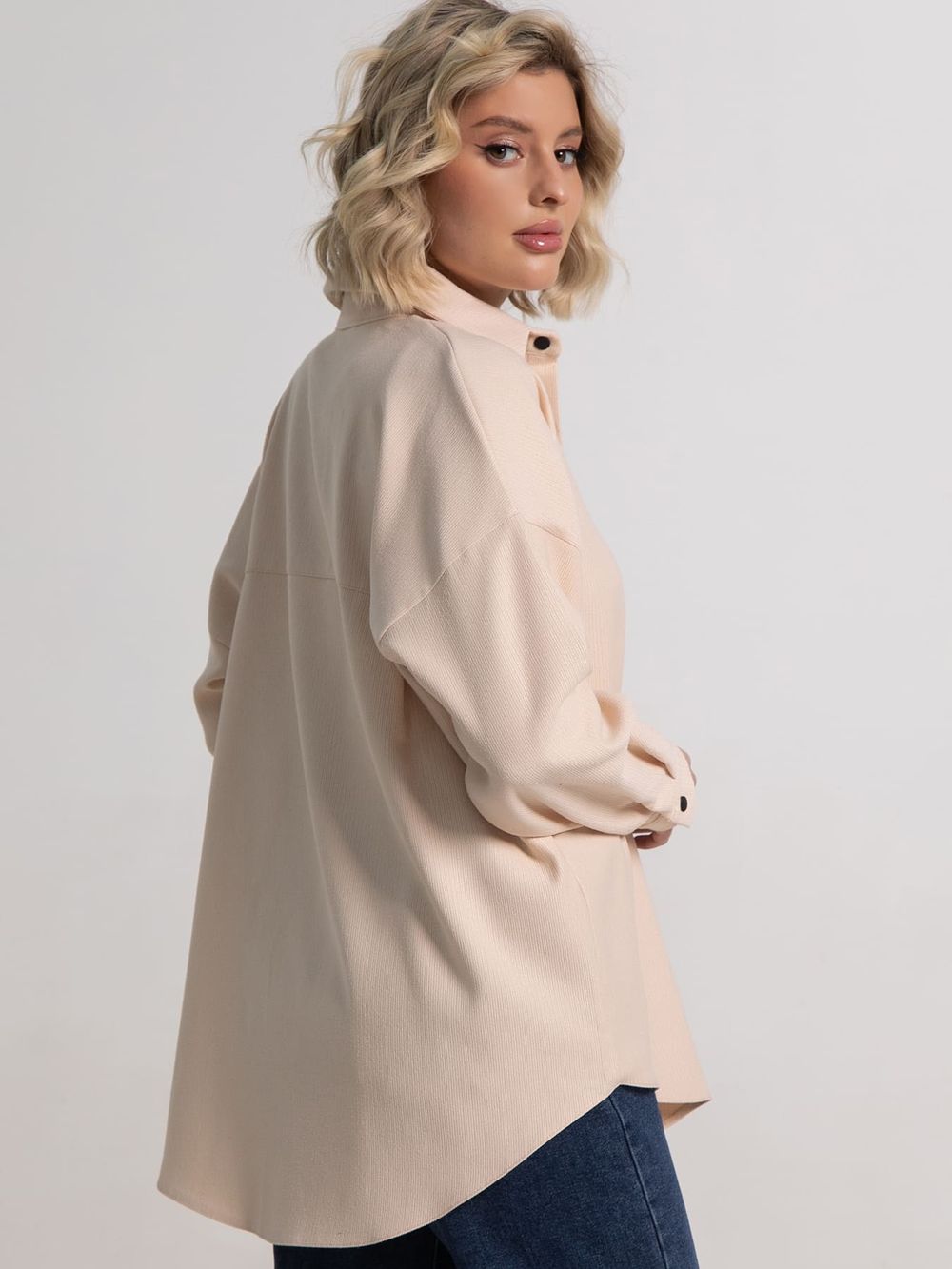 Рубашка Загадочная девушка (бежевая) Б15169-4М LT Collection