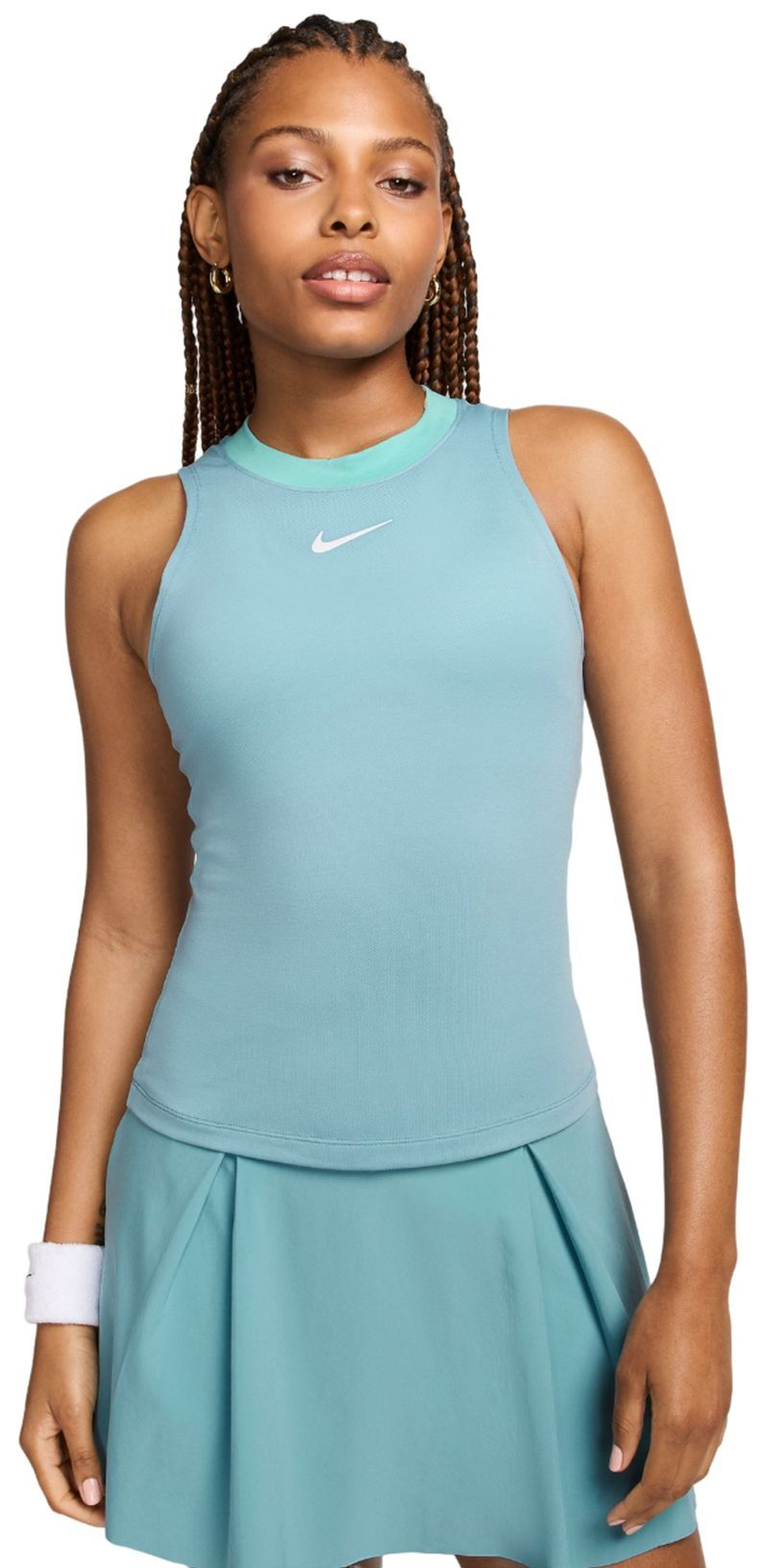 Женский топ теннисный Nike Court Dri-Fit Advantage - небесный