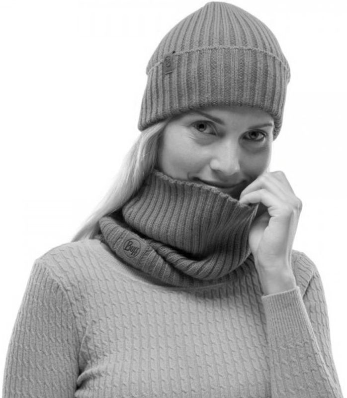 Модный шарф-труба Buff Neckwarmer Knitted Comfort Norval Light Grey Фото 3