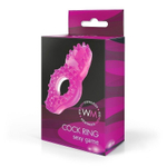 Розовое эрекционное кольцо с бугорками