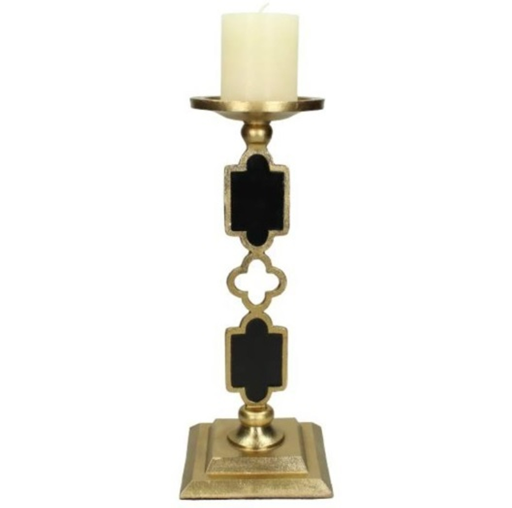 Подсвечник чёрно-золотой, 36 см