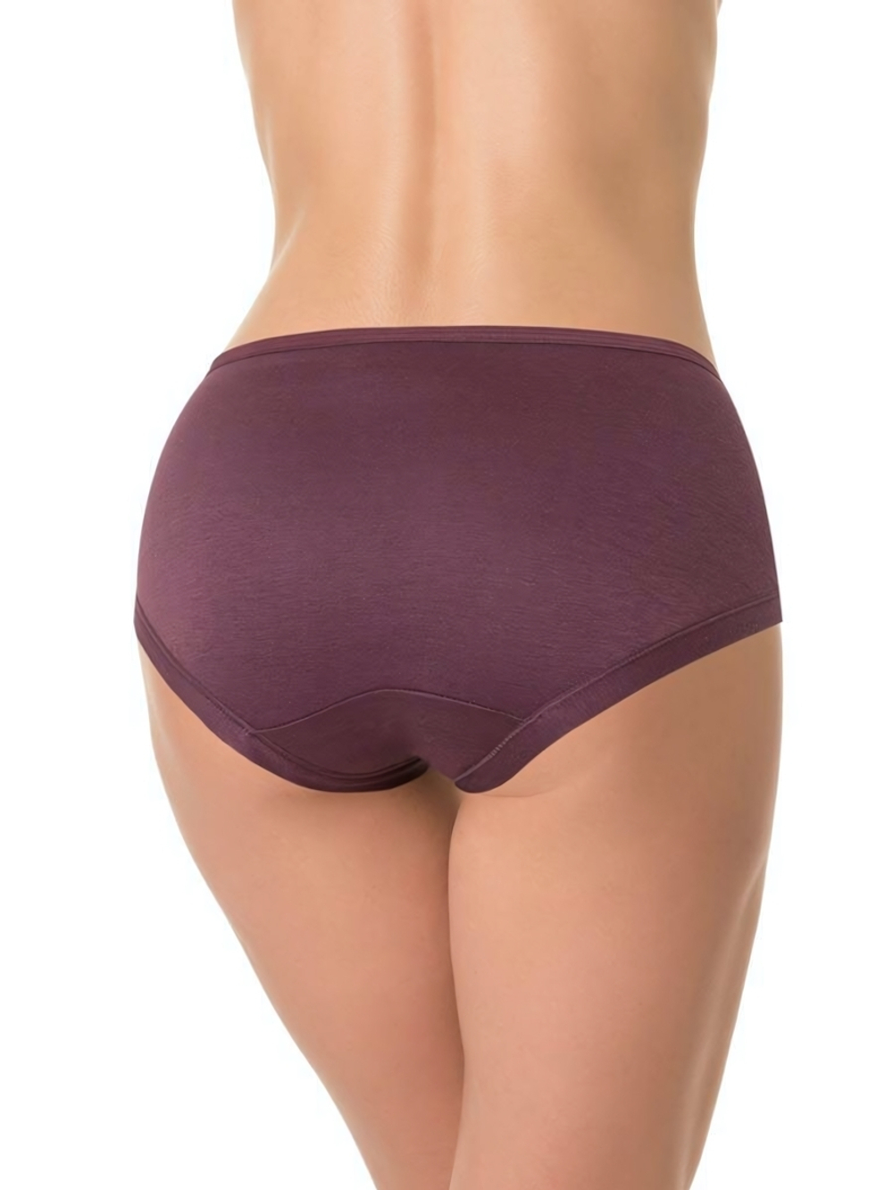 Трусы с высокой линией талии (Размер: XXXL) (Цвет: бордовый)