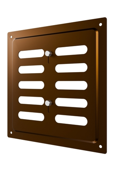Решетка вентиляционная MER регулируемая 175х175 окраш.сталь Metallic brown ERA