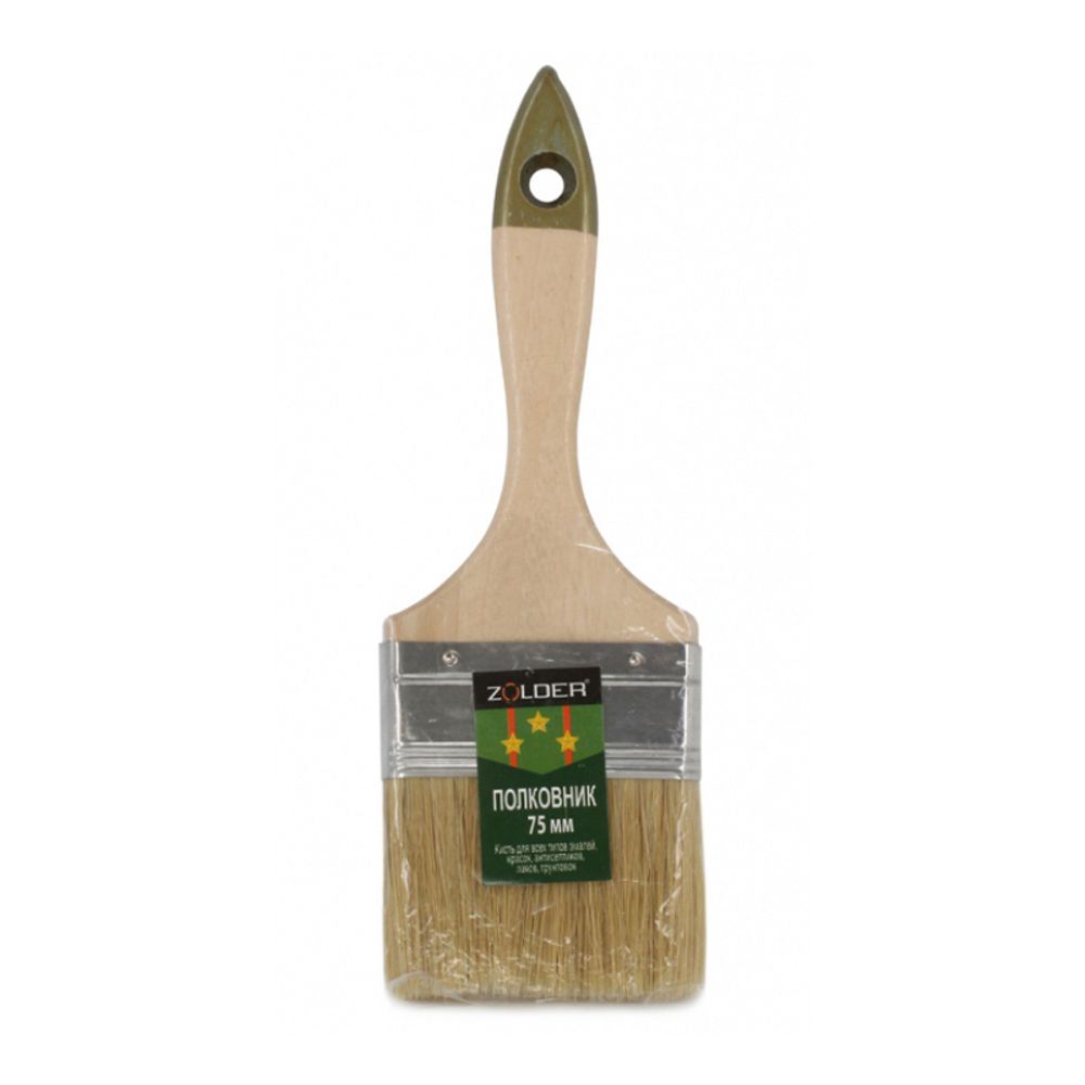 Кисть плоская 75 мм ПОЛКОВНИК Zolder
