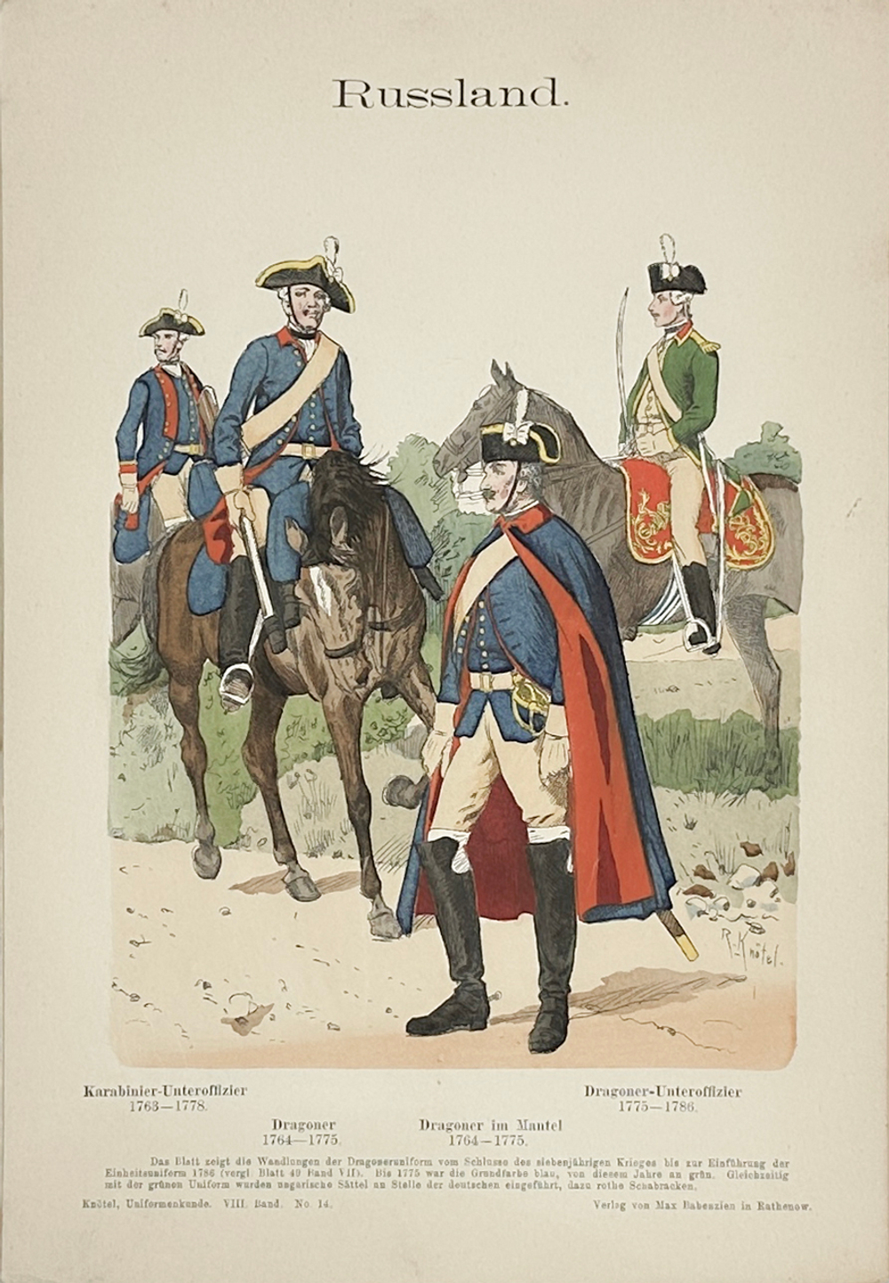 Кнетель Р. Исследование по истории военного костюма. Изображения униформ.1890